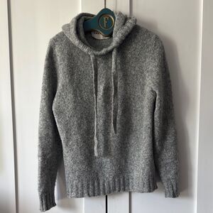 Amarānto Super Soft Gray Alpaca/Wool Knit Hoodie - S